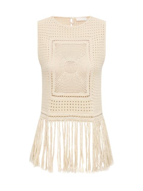 Zimmermann INDRA CROCHET FRINGE TANK