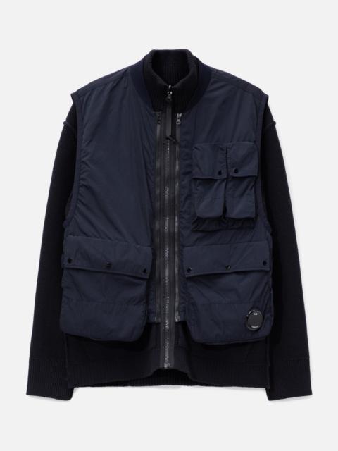 C.P. Company COTTON MIXED ZIPPED CARDIGAN