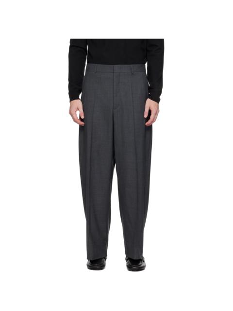 Gray Creased Trousers