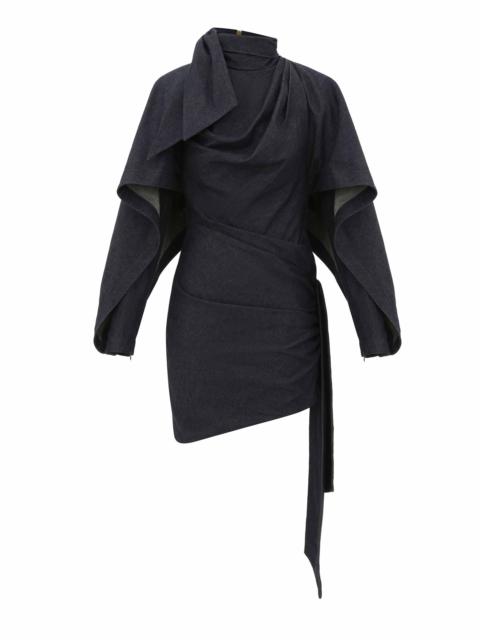 Zimmermann VALIANT DRAPED DENIM MINI