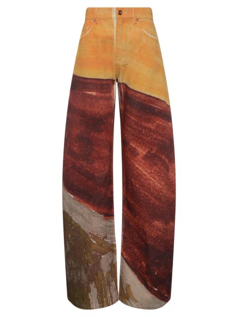 GABRIELA HEARST Amoret Barrel-leg Jean in Fire Multi Recycled Cotton Denim