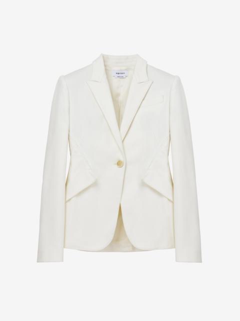 Alexander McQueen Single-Breasted Denim Jacket