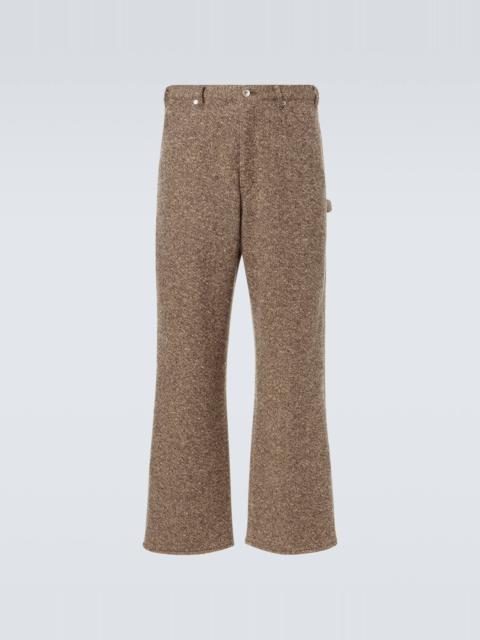 AURALEE Wool tweed wide-leg pants