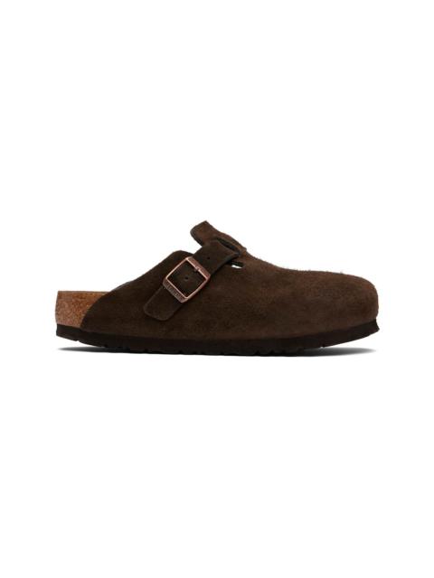 BIRKENSTOCK Brown Regular Boston Soft Footbed Slip-on Loafers