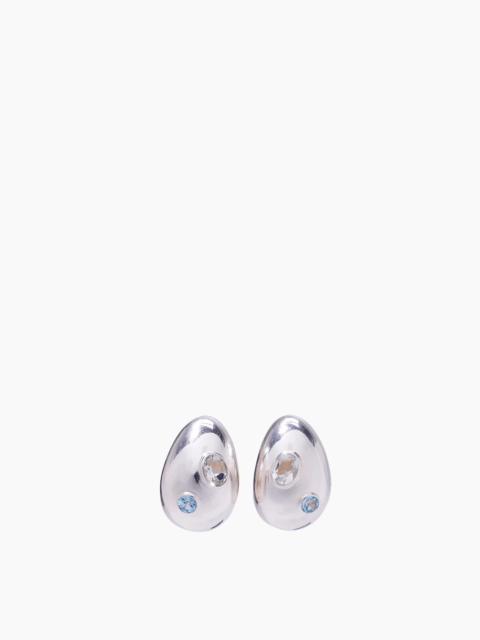 LIZZIE FORTUNATO Mini Arp Earrings in Studded Silver