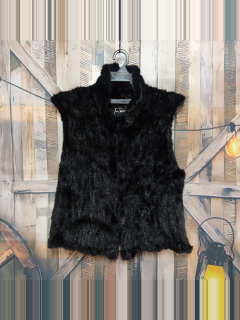 Other Designers FUR NAKAMURA Vintage 60s 70s Black Fluffy Fur Vest