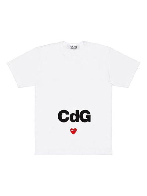 Comme des Garçons PLAY (WMNS) COMME des GARCONS PLAY x CDG Crossover Logo T-Shirt 'White' AE-T101-051-1