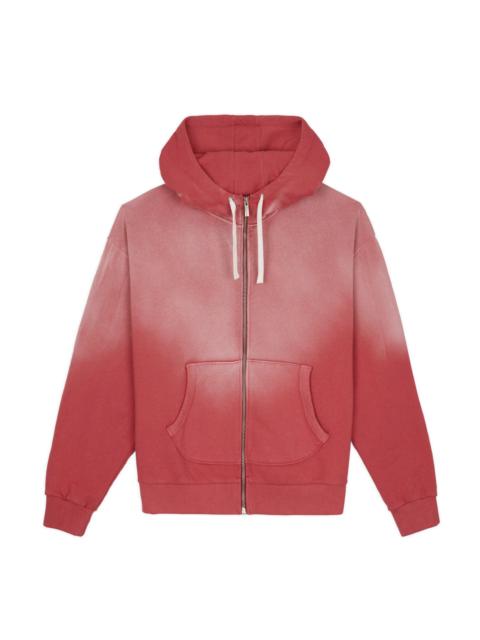 BRAIN DEAD Padded Elbow Zip-Up Hoodie - Brick