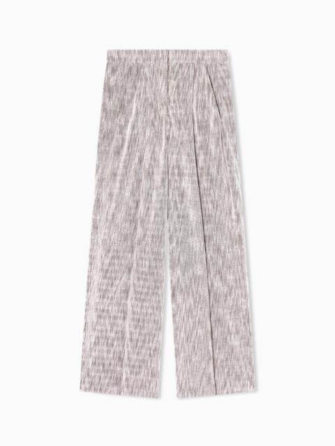 GIORGIO ARMANI CHEVRON JERSEY TROUSERS WITH PLEATS