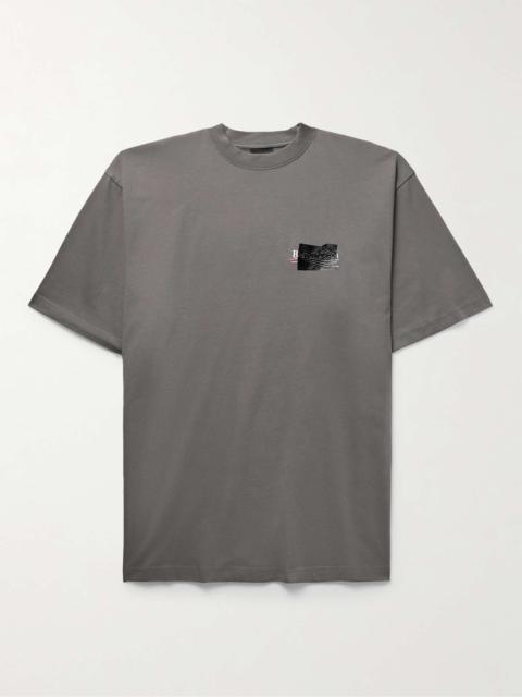 BALENCIAGA Gaffer Oversized Logo-Embroidered Appliquéd Cotton-Jersey T-Shirt