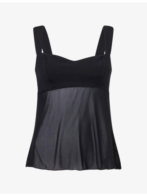 Reformation Nova Sweetheart Knit Top
