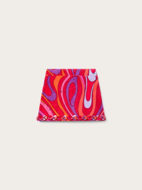 PUCCI MARMO PRINT EMBROIDERED MINISKIRT