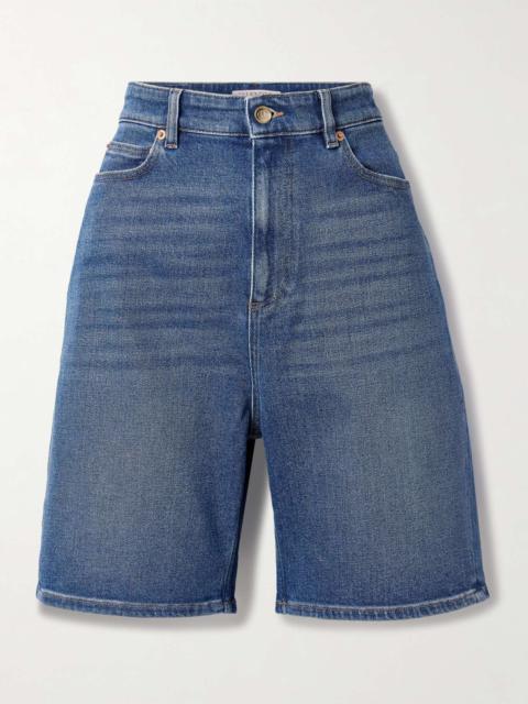 Embellished denim shorts