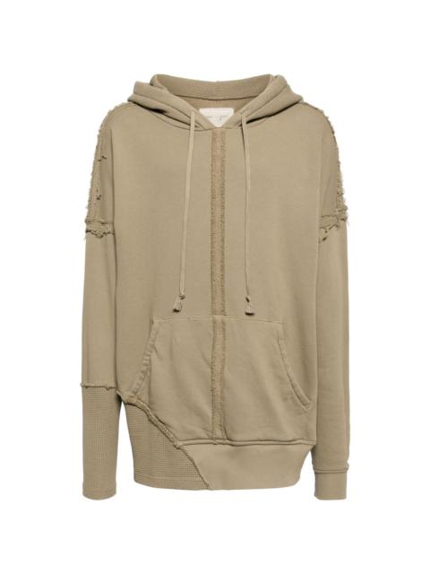 distressed cotton hoodie