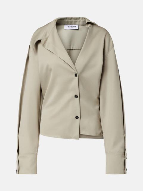 THE ATTICO Draped wool shirt