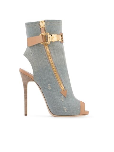 Giuseppe Zanotti Roxie distressed-effect denim ankle boots