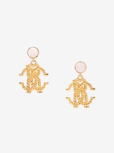 Roberto Cavalli Earrings With Stones And RC Monogram