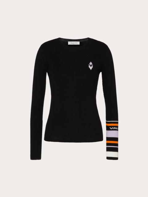 Valentino Cashmere Wool Intarsia Sweater
