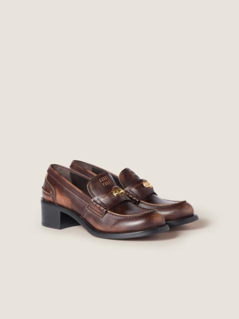 Miu Miu Decò calf leather loafers