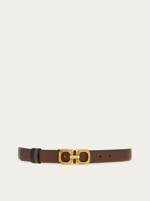 Reversible and adjustable squared Gancini belt