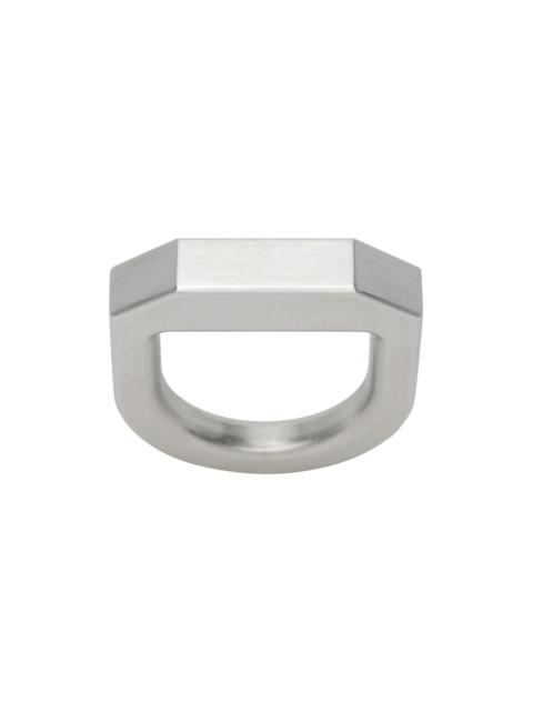 Silver Beveled Ring