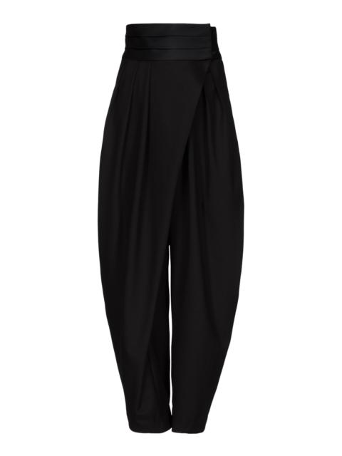 Tuxedo Round Wool Pants black