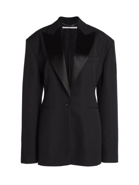 Tuxedo Blazer Wool Mini Dress black