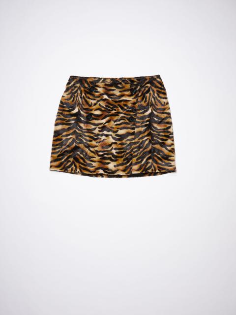 Acne Studios Tiger print skirt - Orange/black