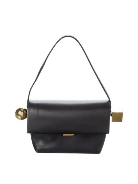 JACQUEMUS Jacquemus The Rond Carre Leather Shoulder Bag