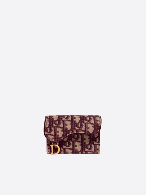Dior Saddle Flap Card Holder