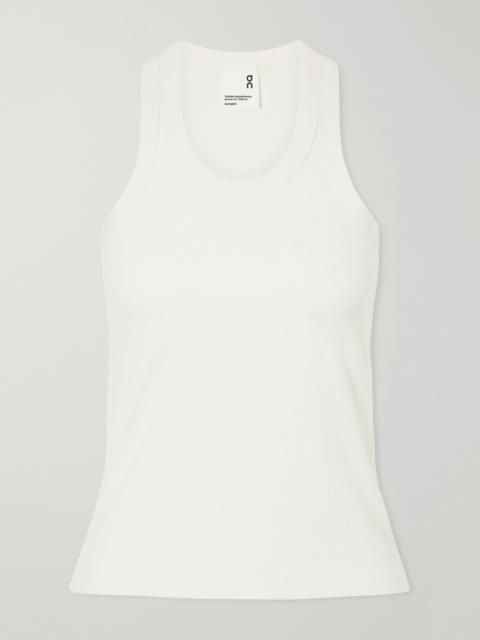 On All-day Ribbed Stretch Lyocell And Cotton-blend Tank