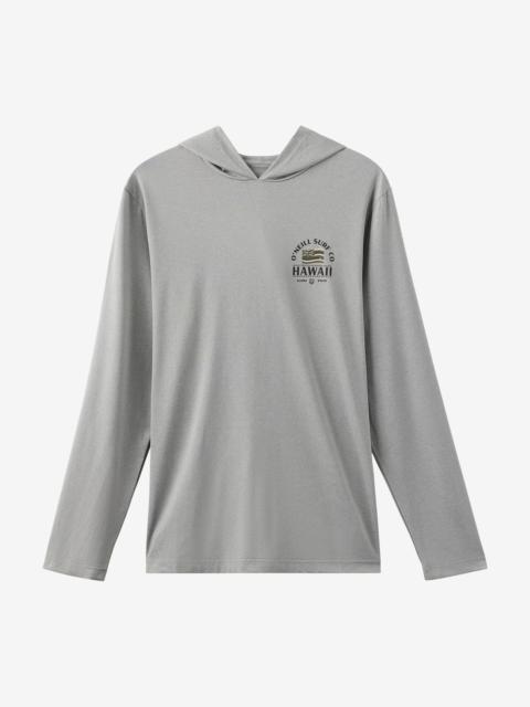 O'Neill TRVLR UPF Hooded Hawaii Flag Long Sleeve Shirt