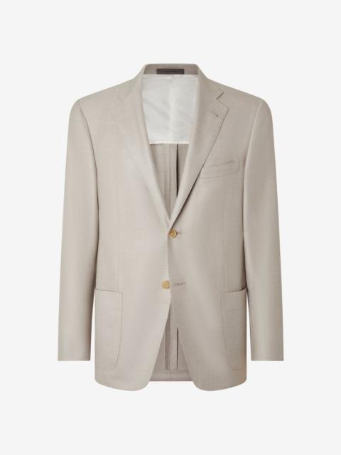 CORNELIANI Beige wool, silk and linen jacket