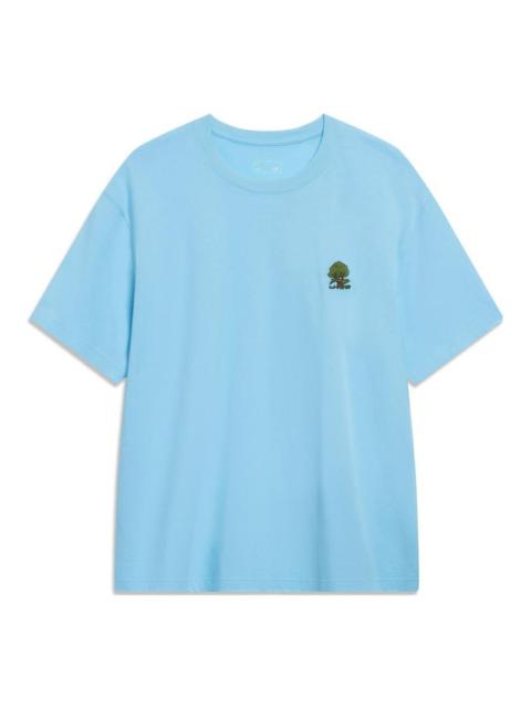 Li-Ning Small Tree Graphic T-shirt 'Light Blue' AHST183-3