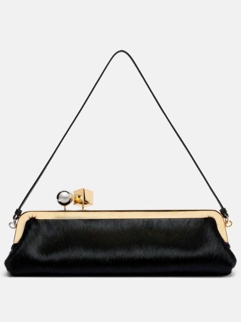 JACQUEMUS Salon calf hair shoulder bag