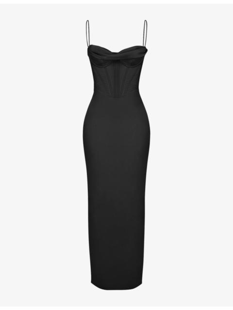 House of CB Charmaine corset satin maxi dress