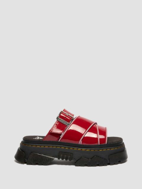 Dr. Martens Mattison Slide Soft Patent Leather Sandals