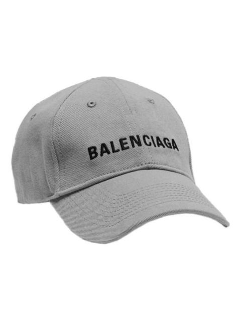 BALENCIAGA (WMNS) Balenciaga Visor Logo Cap 'Grey Black' 590758310B21460