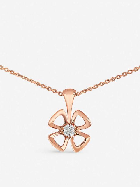 BVLGARI Fiorever 18ct rose-gold and diamond necklace