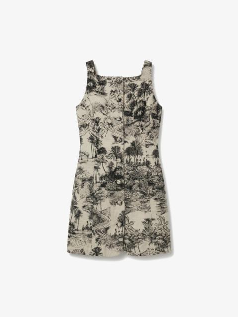 M.M.LaFleur Bronwyn Button-Up Dress - Palm Toile Jacquard
