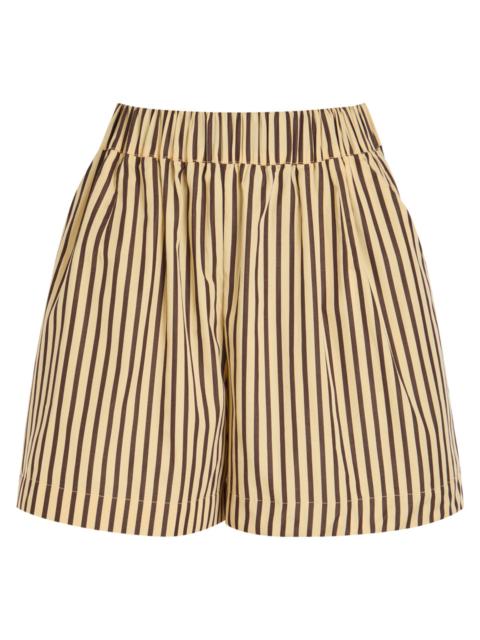 FAITHFULL Faithfull The Brand Clemente Striped Cotton-poplin Shorts