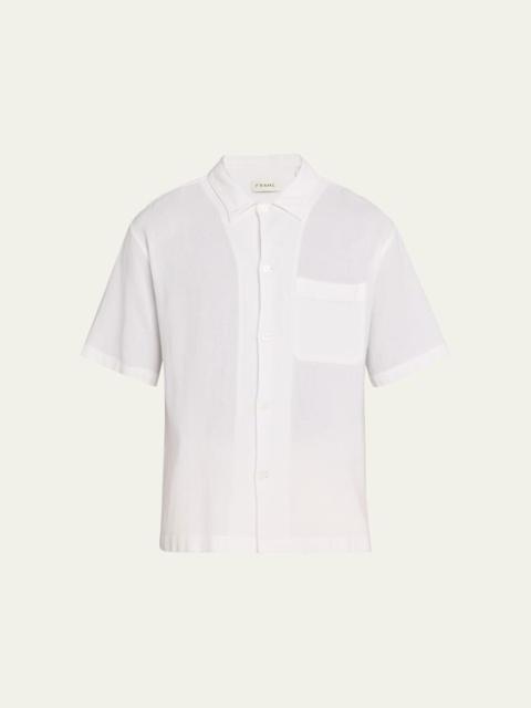 FRAME Men's Cotton Pocket Short-Sleeve Shirt