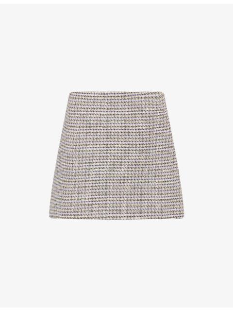 Theory Tweed Cotton-Blend Mini Skirt