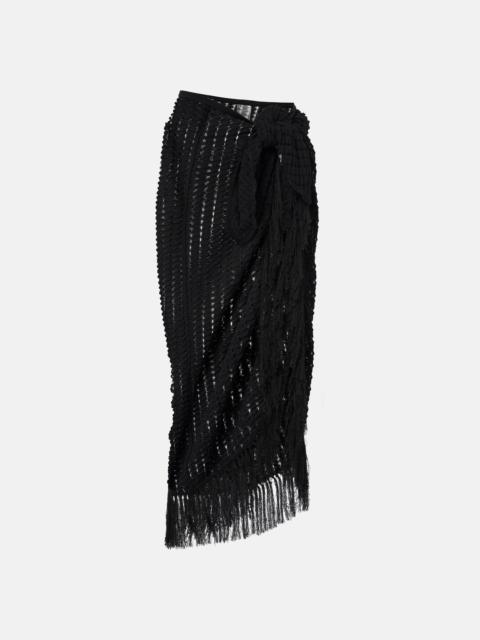 SIMKHAI Thyri fringed beach cover-up