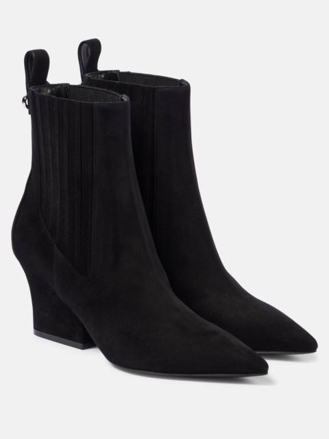 Valentino VLogo Lockette suede ankle boots
