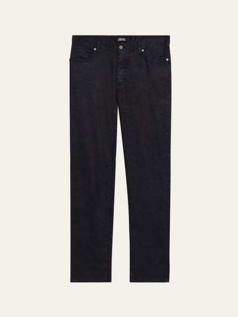 ZEGNA Men's Stretch Straight Leg Five-Pocket Pants