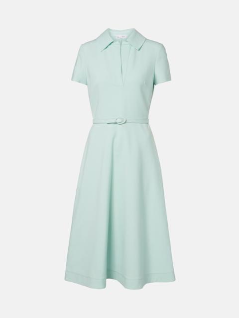 Oscar de la Renta Belted wool-blend midi dress