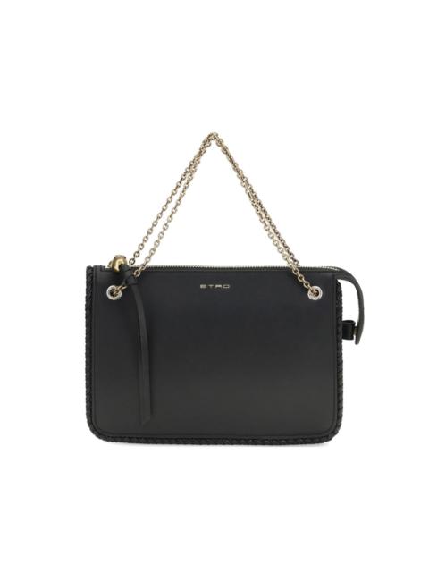 Etro braided-trim leather crossbody bag