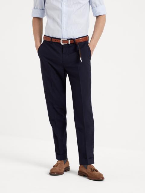 Super 150s lightweight virgin wool and silk formal fit trousers