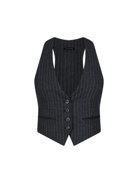 TOM FORD Racerback Tuxedo Waistcoat | forward | REVERSIBLE